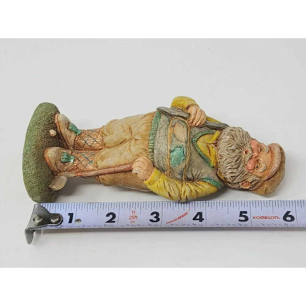 Vintage Ceramic‎ Golfing Santa Hand Painted Figurine TNT 1998 3527 Signed